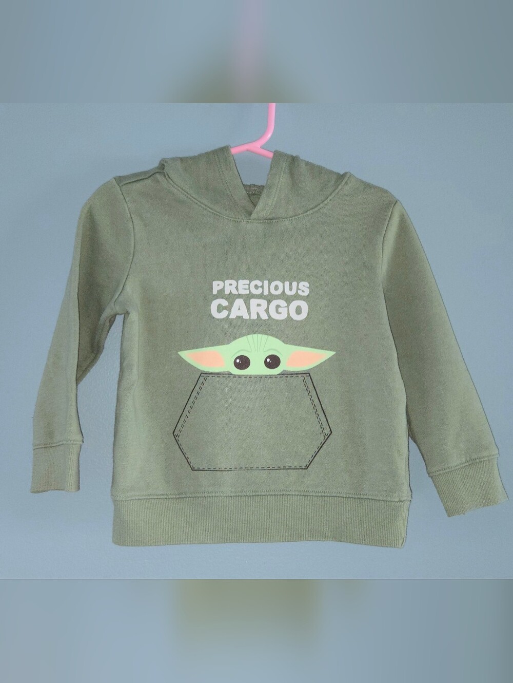 Baby Yoda Green Hoodie 2T
